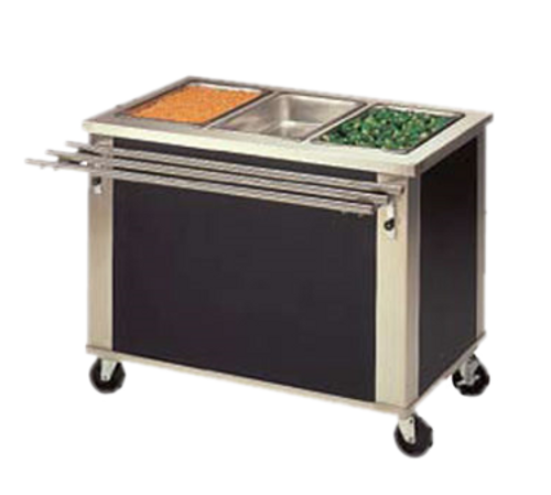 Piper Products 3-HF Stainless Steel 3 Pan Elite 500 Hot Food Unit Enclosed Base