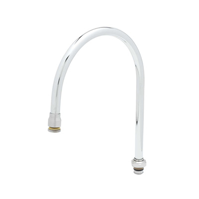 T&S Brass 135XM Nozzle swivel 12-1/16" H 8-3/4" spread gooseneck stream regulator outlet