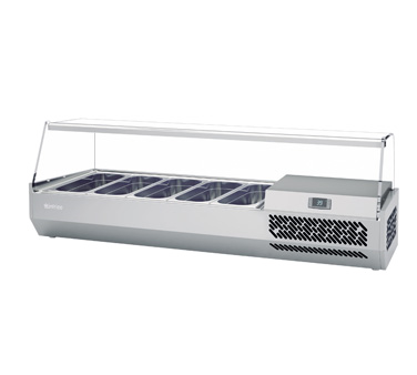 Infrico USA ICT-VIP1490Glass 58.75"W Countertop Refrigerated Ingredient Display Case