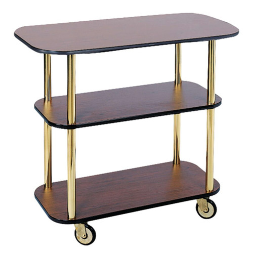 Lakeside 36100 42.5" W Rectangular 3 Open Shelves Service Cart