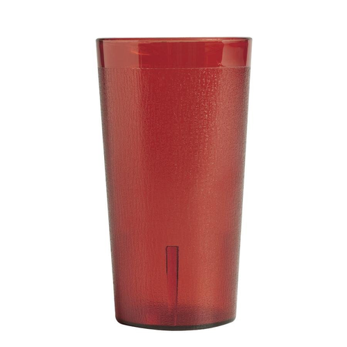 Cambro 1200P156 12.6 Oz. Ruby Red SAN Plastic Textured Exterior Colorware Tumbler - 72/Case