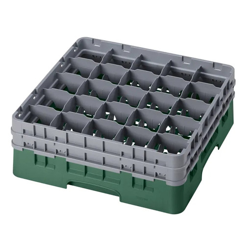 Cambro 25S534119 Camrack Glass Rack With (2) Soft Gray Extenders - 4 Cases