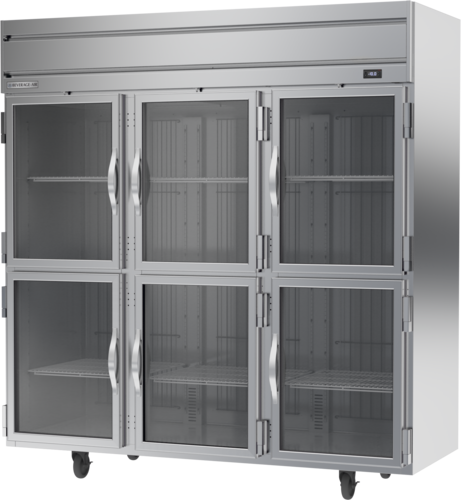 Beverage Air HFP3HC-1HG 78" W Three-Section Glass Door Reach-In Horizon Series Freezer - 208/230 Volts