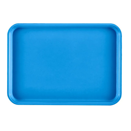 Cambro 1318MT142 12-5/8" x 17-3/4" x 1-1/16" Blue Rectangular Fiberglass Market Display Tray - 12/Case