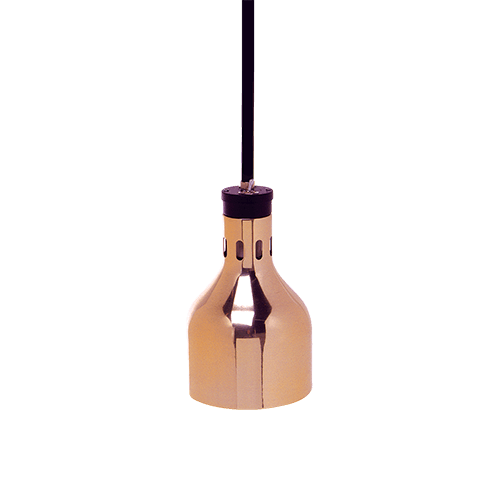 Cres Cor IFW6410PB 60.37" Adjustable Length Ceiling Mount Rigid Polished Brass Hood Warmer with 1 Infra Red Bulb - 250 Watts