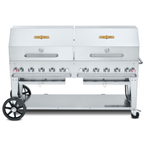 Crown Verity CV-MCB-72-SI-BULK-RDP 81" Outdoor Charbroiler - 159,000 BTU