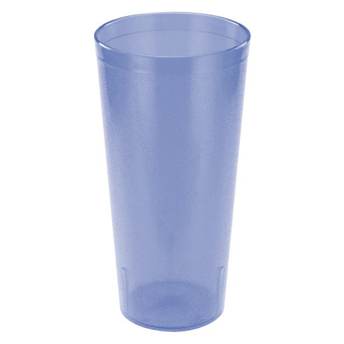 Winco PTP-20B 20 Oz. Blue Plastic Pebbled Tumbler