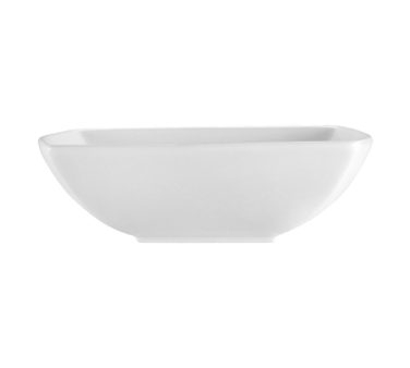 CAC China PNS-B6 12 Oz. Super White Porcelain PrinceSquare Bowl (3 Dozen Per Case)