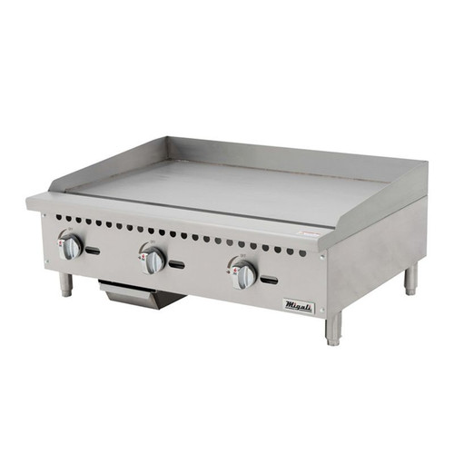 Migali C-G36 36" Natural Gas Countertop Competitor Series Griddle - 90,000 BTU
