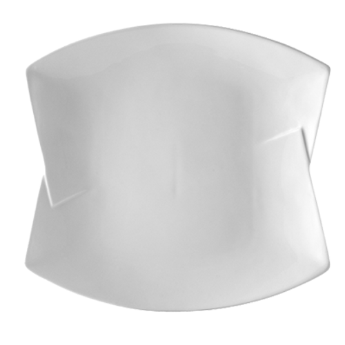 CAC China BTF-8 Super White Porcelain Rectangular Butterfly Plate (2 Dozen Per Case)