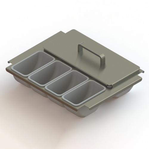 Glastender DICP-16L 8 Cup Condiment Drawer Insert