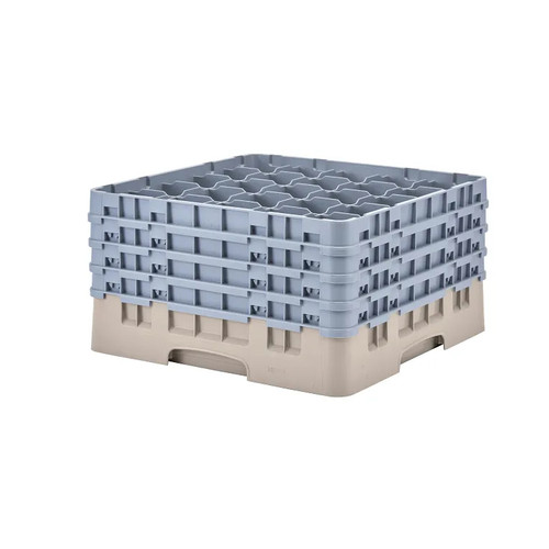 Cambro 25S900184 Camrack Glass Rack With (4) Soft Gray Extenders - 2 Cases
