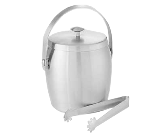American Metalcraft ISSB4 Double Wall Stainless Steel 34 Oz. Ice Bucket with Ice Tong