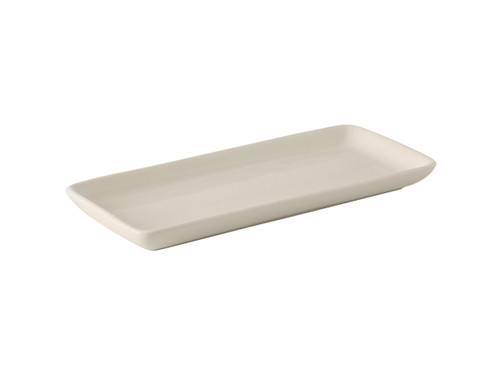Tuxton BEZ-1141 Ceramic Eggshell Rectangular Tray (1 Dozen)