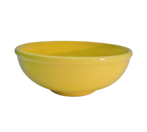 CAC China MB-7-Y 7.5" Dia. 25 Oz. Yellow Ceramic Round Festiware Salad or Pasta Bowl (2 Dozen Per Case)
