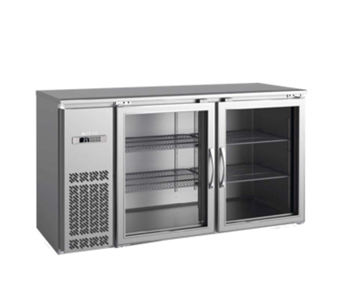 Infrico USA IMD-ERV60IIGD 60.75"W Two-Section Glass Door Back Bar Cooler