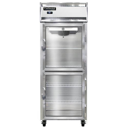 Continental Refrigerator 1RENSSGDHD 28.5" W One-Section Glass Door Reach-In Extra-Wide Refrigerator