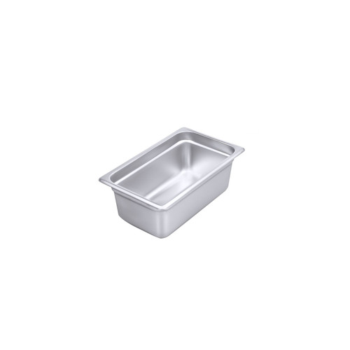 CAC China STPQ-24-4 0.25 Size 4" 24 Ga. Stainless Steel Solid Steam Pan (48 Each Per Case)