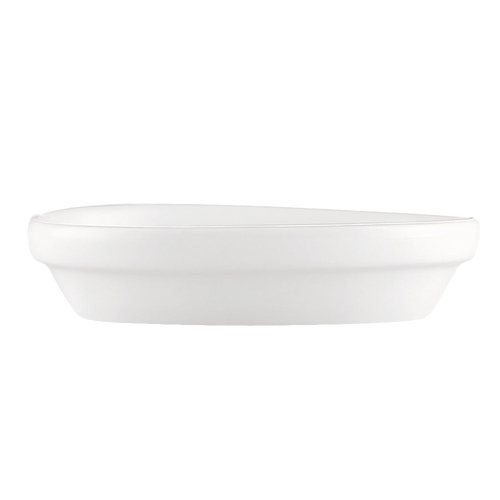 CAC China BKW-8 8 Oz. Super White Ceramic Oval Baking Dish (2 Dozen Per Case)