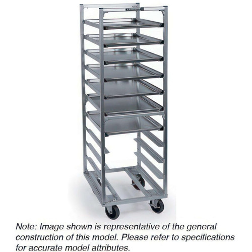 Lakeside 8529 64" H 18 Pan Aluminum Open Sides Roll-In Cooler Rack