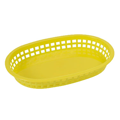 Winco PLB-Y
 10"
 Plastic
 Yellow
 Oval
 Platter Basket
 3 Dozen (Contains 1 Dozen)