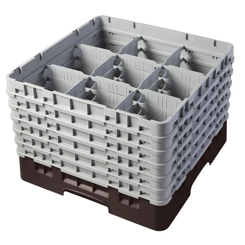 Cambro 9S1114167 Camrack Glass Rack With (6) Soft Gray Extenders - 2 Cases