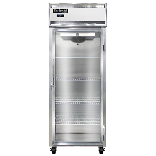 Continental Refrigerator 1RENSSGD 28.5" W One-Section Glass Door Reach-In Extra-Wide Refrigerator