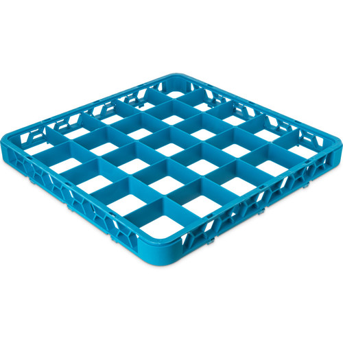 Carlisle RE2514 25 Compartments Full Size Textured Blue OptiClean Divided Glass Rack Extender