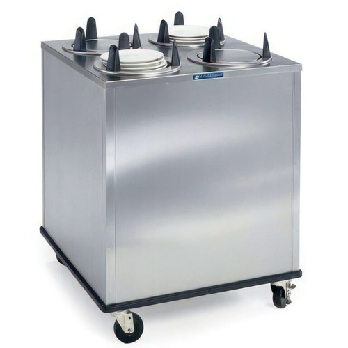 Lakeside 5406 Easy-Glide 6.5" Dia. Round Stainless Steel 4-Tube Mobile Dish Dispenser