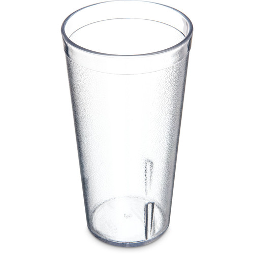 Carlisle 522007 20 Oz. Clear SAN Plastic Textured Exterior Stackable Tumbler