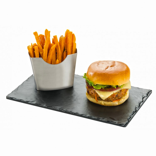 Cal-Mil 1522-712-65M
 Melamine
 Black
 Rectangular
 Faux Slate Serving Board
