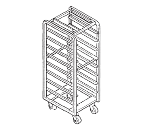 Baxter BDSRSB-10 10 Slides Stainless Steel Single End Load Rack