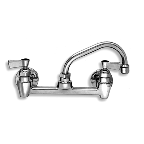 Fisher 53139 Stainless Steel Wall Mount 8" Adjustable Centers Faucet With 12" Swing Spout