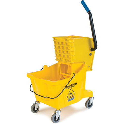 Carlisle 3690804 26 qt. Yellow Mop Bucket Combo Side Press