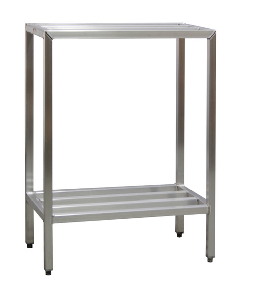 New Age 1021 H.D. Series Shelving Unit 2-Tier 36"W 1500 Lbs. Shelf Capacity All Welded 1-1/2" Aluminum Tube Construction