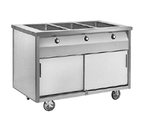 Randell RAN HTD-3B Stainless Steel 3 Pan Serving Counter Hot Food Electric Enclosed Heated Base