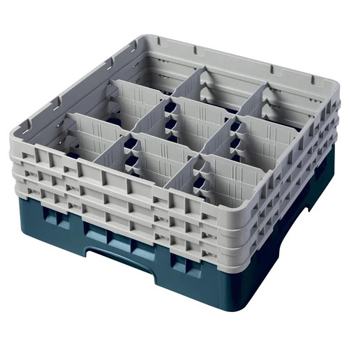 Cambro 9S638414 Camrack Glass Rack With (3) Soft Gray Extenders - 3 Cases