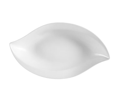 CAC China COL-W41 36 Oz. Super White Porcelain Boat Shape COL Wavy Bowl (1 Dozen)