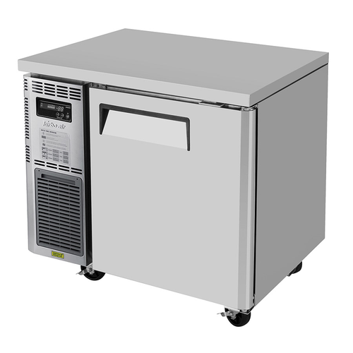 Turbo Air JUR-36-N6 35.38"W One-Section Stainless Steel Door Reach-In J Series Side Mount Undercounter Refrigerator