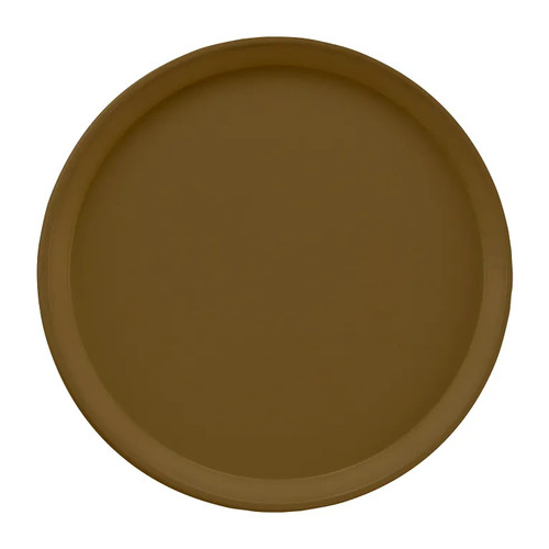 Cambro 1550513 16"Dia. Brown Round Serving Camtray - 12/Case