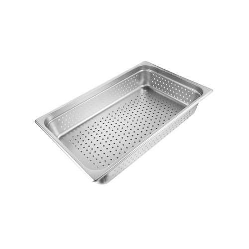 CAC China SSPF-24-4P Full Size 4" Deep 24 Ga. Stainless Steel Perforated Steam Pan (12 Each Per Case)