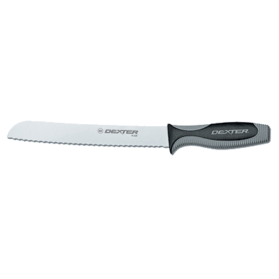 Dexter 29313 8" Scalloped Edge V-Lo Bread Knife with Soft-to-the-touch Handle