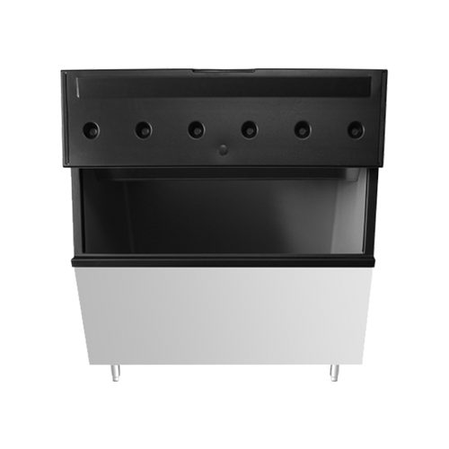 Atosa CYR700P 700 Lbs. Black Plastic Door Top Hinged Ice Bin