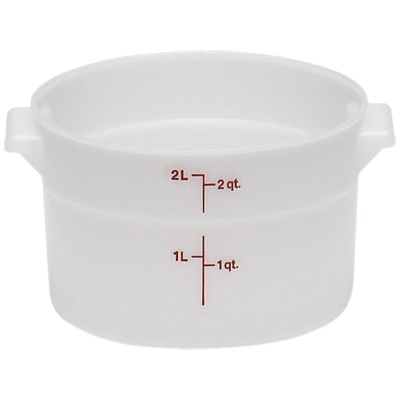 Cambro RFS2148 2 qt White Round Storage Container - 12/Case