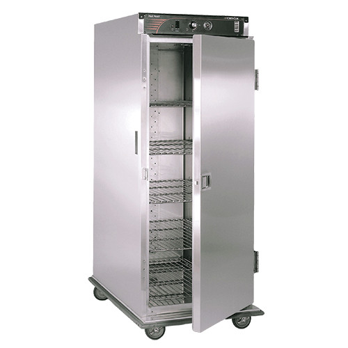 Cres Cor H137S96BC 96 Covered Plates Stainless Steel Single Door Insulated Mobile Banquet Cabinet - 125 Volts