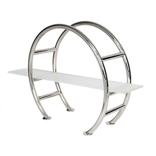 Eastern Tabletop 1750ACB 23-1/2"W x 9-1/2"D x 21"H 18/10 Stainless Steel Circular Tabletop Display