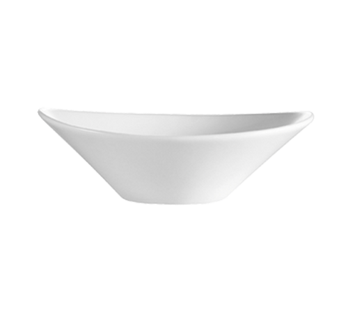 CAC China F-OV9 22 Oz. Super White Porcelain Oval Sushia Salad Bowl (1 Dozen)