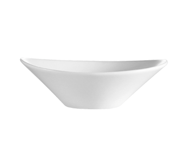 CAC China F-OV9 22 Oz. Super White Porcelain Oval Sushia Salad Bowl (1 Dozen)