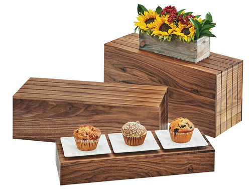 Cal-Mil 166-11-78 20"W x 7"D x 11"H Rectangle Mid-Century Display Crate/Riser