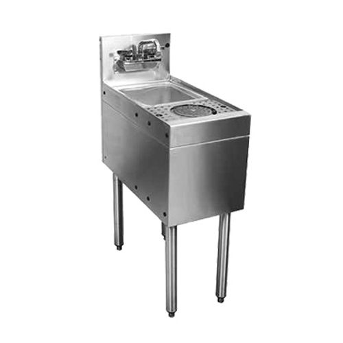 Glastender MRS-12 Stainless Steel Top Front Ends & Legs Underbar Mixology Unit 12" x 24"